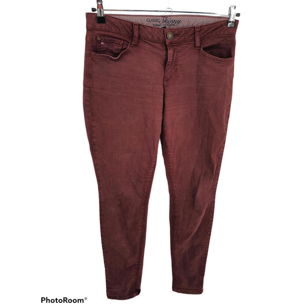 Tommy Hilfiger‎ Skinny Jeans Womens 6 Red Mid Rise Classic